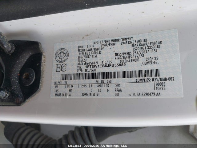 Ford F150 Supercrew 2018 1FTEW1EB8JFB35889 Image 19