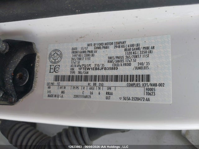 Ford F150 Supercrew 2018 1FTEW1EB8JFB35889 Image 20