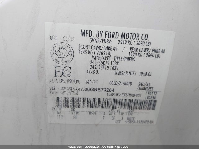 Ford Edge Titanium 2016 2FMPK4K86GBB79264 Image 9