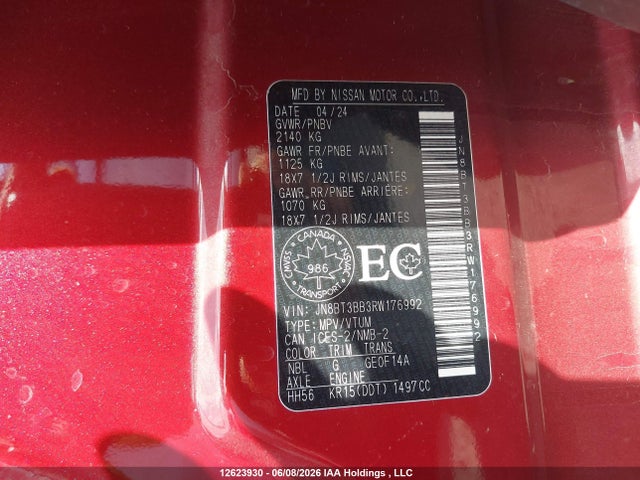 Nissan ROGUE SV 2024 JN8BT3BB3RW176992 Image 18