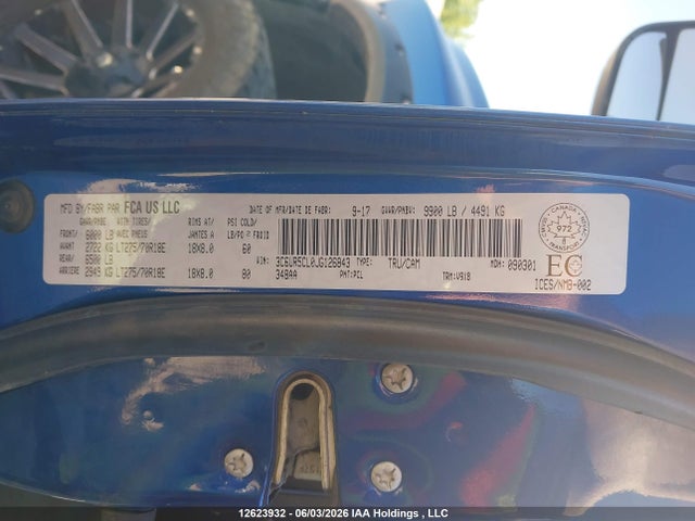 2018 Ram 2500 St მანქანა იყიდება აუქციონზე, vin: 3C6UR5CL0JG126843, აუქციონის ნომერი: 12623932