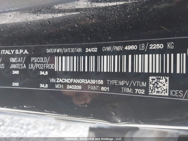 12605009 :رقم المزاد ، ZACNDFAN0R3A39158 vin ، 2024 Dodge Hornet Gt مزاد بيع