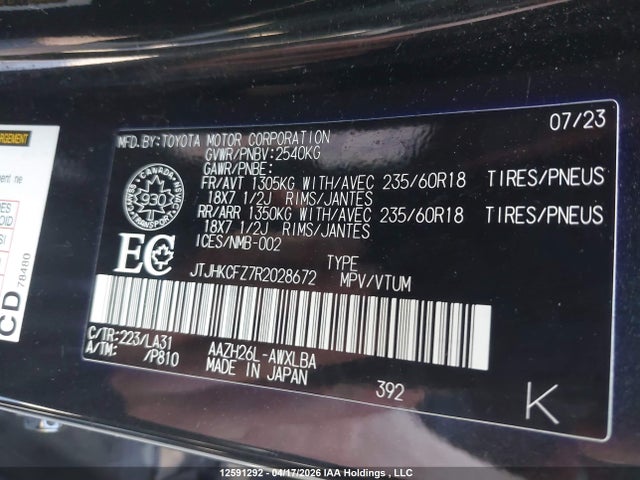 Продаж на аукціоні авто 2024 Lexus Nx 450h+, vin: JTJHKCFZ7R2028672, номер лоту: 12591292