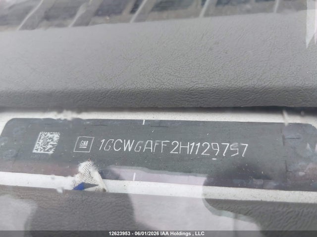 Продаж на аукціоні авто 2017 Chevrolet Express 2500 1wt, vin: 1GCWGAFF2H1129757, номер лоту: 12623953