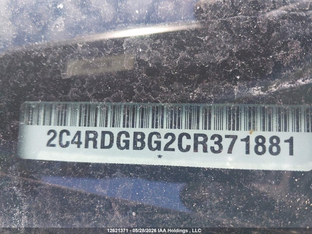 Продажа на аукционе авто 2012 Dodge Grand Caravan Se/sxt, vin: 2C4RDGBG2CR371881, номер лота: 12621371