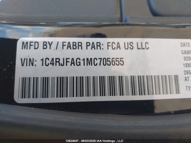 Продажа на аукционе авто 2021 Jeep Grand Cherokee Laredo, vin: 1C4RJFAG1MC705655, номер лота: 12624047
