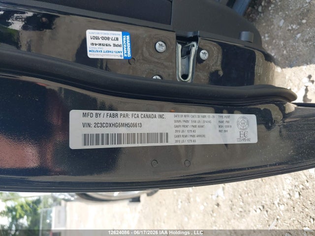 Продажа на аукционе авто 2021 Dodge Charger Gt, vin: 2C3CDXHG6MH506613, номер лота: 12624086