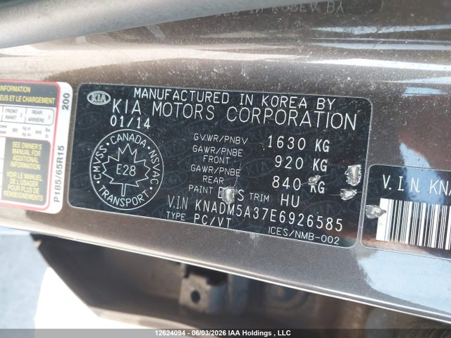 KIA Rio 2014 KNADM5A37E6926585 Image 18