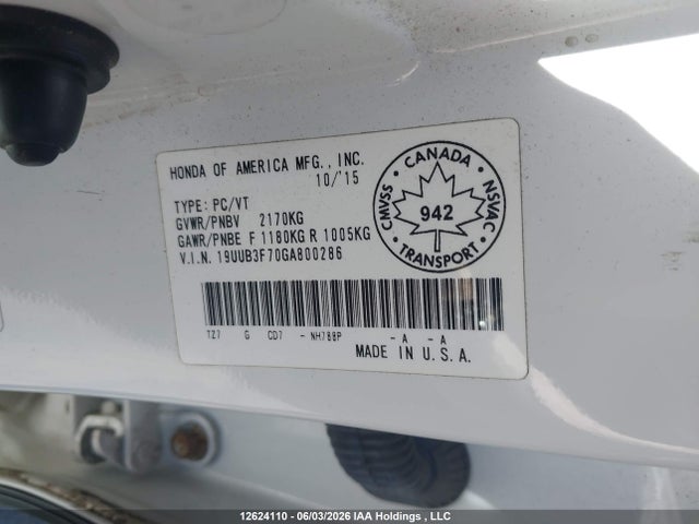 Aukcja sprzedaży 2016 Acura Tlx Advance, vin: 19UUB3F70GA800286, numer aukcji: 12624110