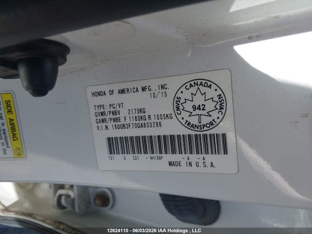 Aukcja sprzedaży 2016 Acura Tlx Advance, vin: 19UUB3F70GA800286, numer aukcji: 12624110