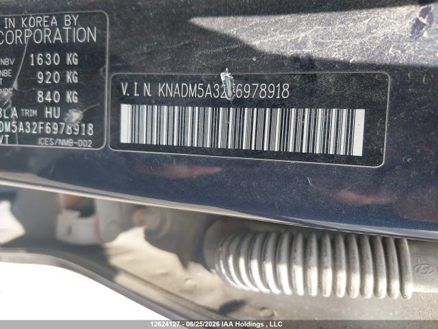 12624127 :رقم المزاد ، KNADM5A32F6978918 vin ، 2015 Kia Rio Lx مزاد بيع