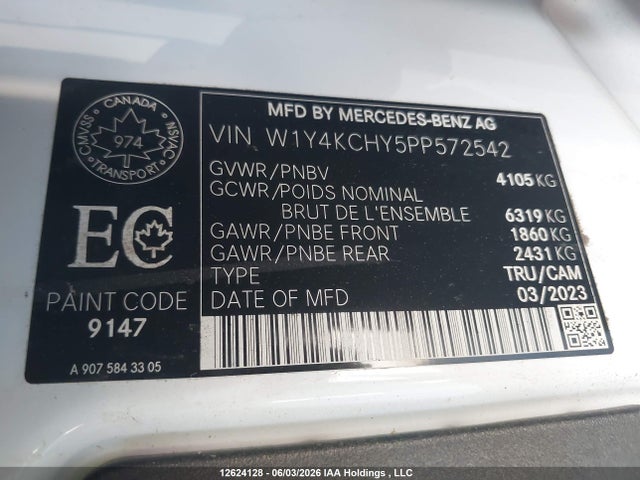 W1Y4KCHY5PP572542 Mercedes-Benz Sprinter 2500