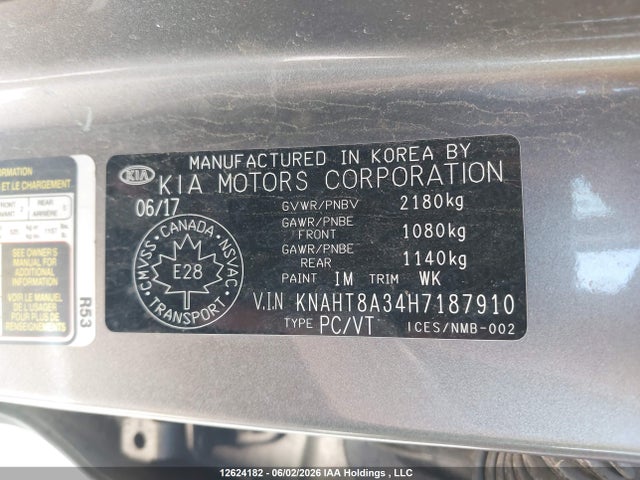 KIA Rondo L/lx 2017 KNAHT8A34H7187910 Image 9