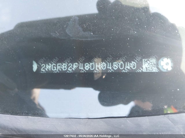 12617632 :رقم المزاد ، 2HGFB2F48DH045040 vin ، 2013 Honda Civic Lx مزاد بيع