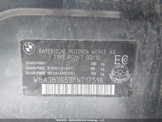 WBA3B3G53FNT17516 BMW 328 XI
