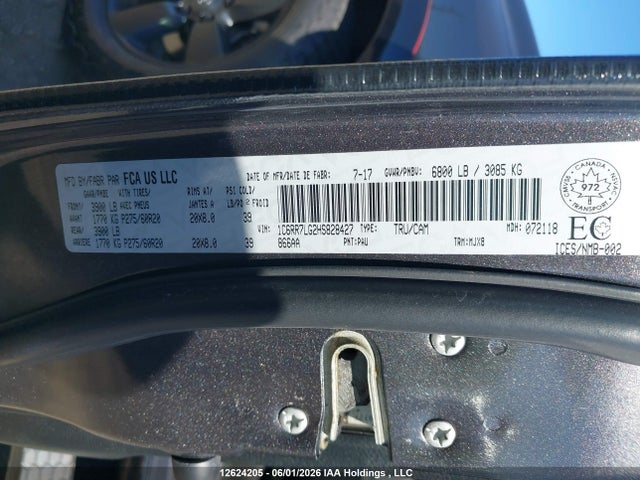 Aukcja sprzedaży 2017 Ram 1500 Slt, vin: 1C6RR7LG2HS828427, numer aukcji: 12624205