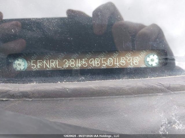 Aukcja sprzedaży 2009 Honda Odyssey Ex, vin: 5FNRL38459B504596, numer aukcji: 12620625