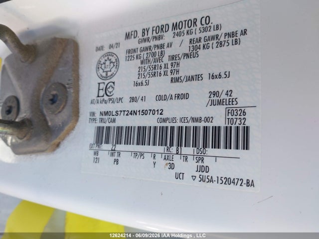 Ford Transit Connect Xlt 2022 NM0LS7T24N1507012 Image 17