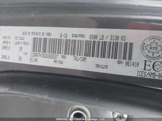 RAM 1500 Laramie 2016 1C6RR7NT6GS383537 Image 9