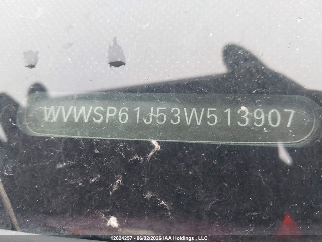 Aukcja sprzedaży 2003 Volkswagen Jetta Gls Tdi, vin: WVWSP61J53W513907, numer aukcji: 12624257