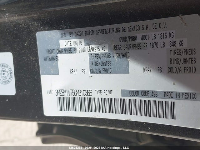 Mazda MAZDA3 2016 3MZBM1V75GM310366 Image 9
