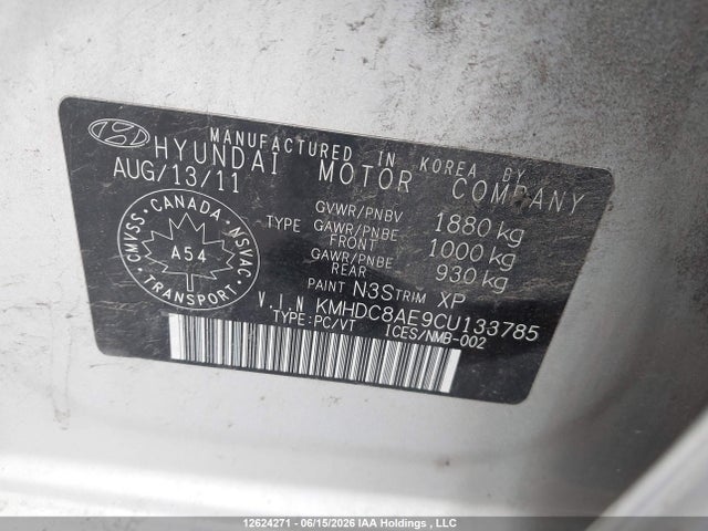 Aukcja sprzedaży 2012 Hyundai Elantra Touring Gl/gls/gls Sport/l, vin: KMHDC8AE9CU133785, numer aukcji: 12624271