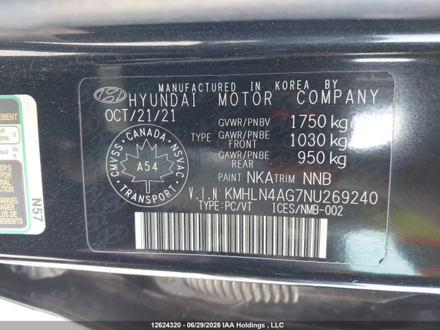 Продаж на аукціоні авто 2022 Hyundai Elantra Ultimate Ivt With Tech Package, vin: KMHLN4AG7NU269240, номер лоту: 12624320