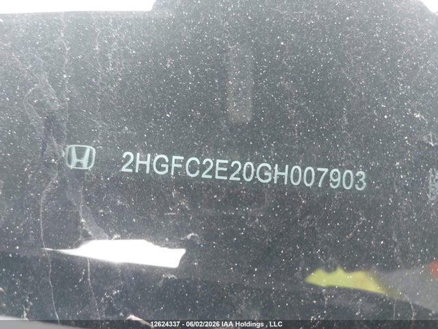 Aukcja sprzedaży 2016 Honda Civic Dx, vin: 2HGFC2E20GH007903, numer aukcji: 12624337
