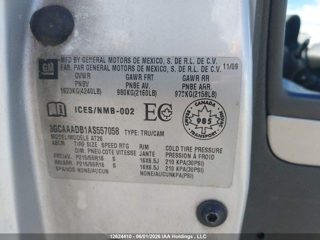 Продажа на аукционе авто 2010 Chevrolet Hhr Panel Ls, vin: 3GCAAADB1AS557058, номер лота: 12624410