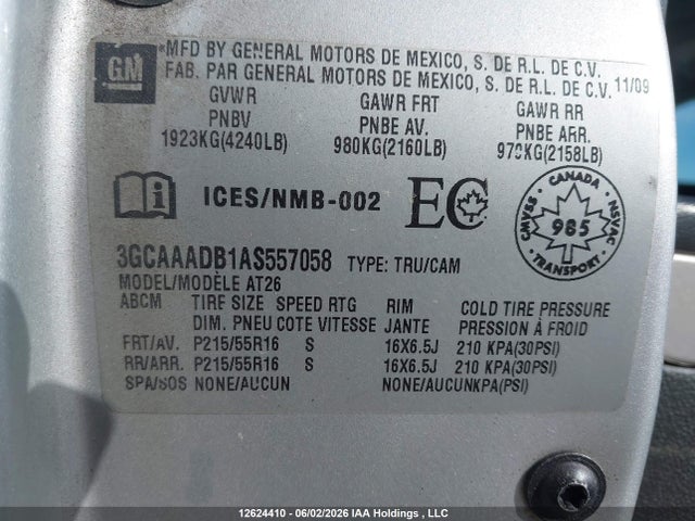 Продажа на аукционе авто 2010 Chevrolet Hhr Panel Ls, vin: 3GCAAADB1AS557058, номер лота: 12624410