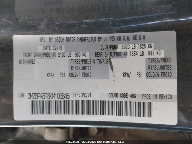 Mazda 3 2019 3MZBPAB78KM103846 Image 18
