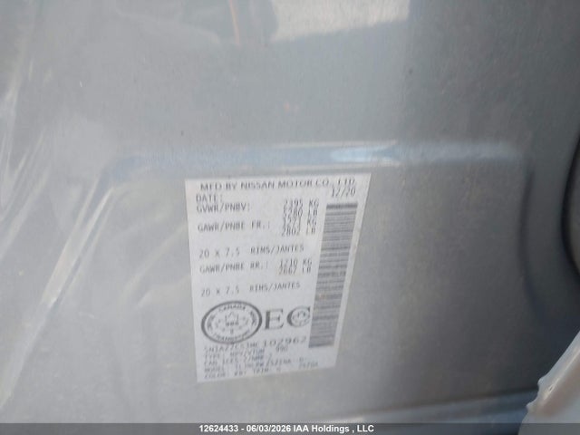 Продаж на аукціоні авто 2021 Nissan Murano Midnight Edition/sl, vin: 5N1AZ2CS3MC102962, номер лоту: 12624433