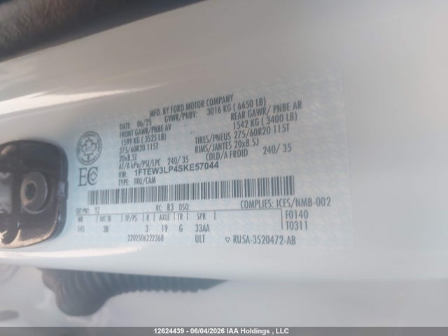 Ford F-150 Xlt 2025 1FTEW3LP4SKE57044 Image 9