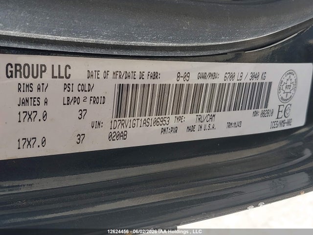 12624456 :رقم المزاد ، 1D7RV1GT1AS106953 vin ، 2010 Dodge Ram 1500 مزاد بيع