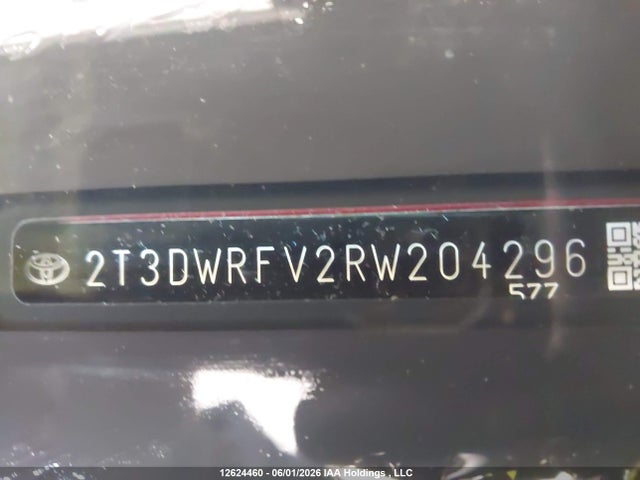 2T3DWRFV2RW204296 Toyota RAV4 HYBRID