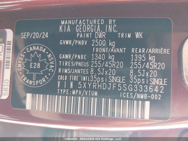 KIA Sorento 2025 5XYRHDJF5SG333642 Image 9