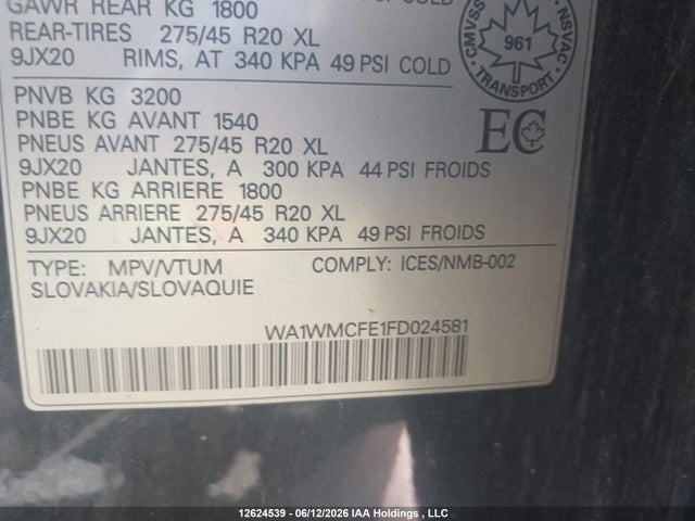 Audi Q7 Tdi/prestige 2015 WA1WMCFE1FD024581 Image 9