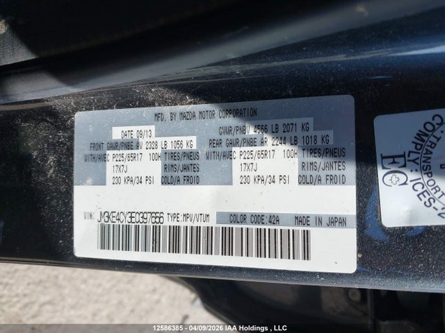 Auction sale of the 2014 Mazda Cx-5 Gs, vin: JM3KE4CY3E0397656, lot number: 12586385