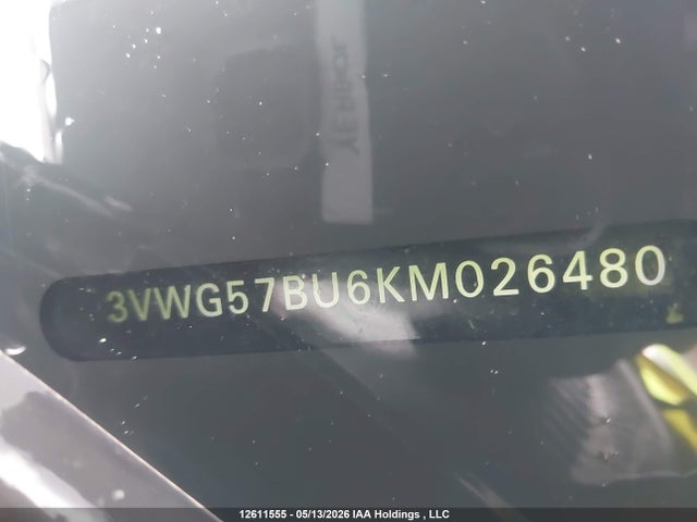 Auction sale of the 2019 Volkswagen Jetta 1.4 Tsi Execline, vin: 3VWG57BU6KM026480, lot number: 12611555