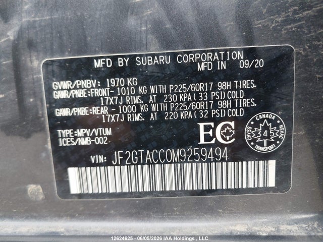 Subaru Crosstrek Premium 2021 JF2GTACC0M9259494 Image 18