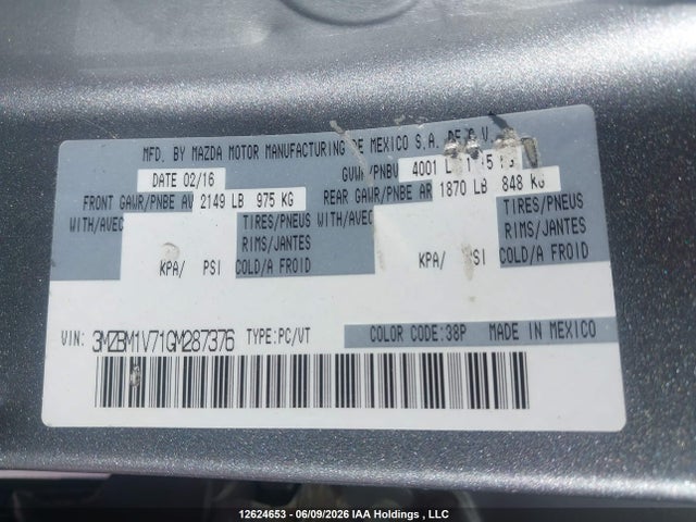 Mazda Mazda3 Gs 2016 3MZBM1V71GM287376 Image 19