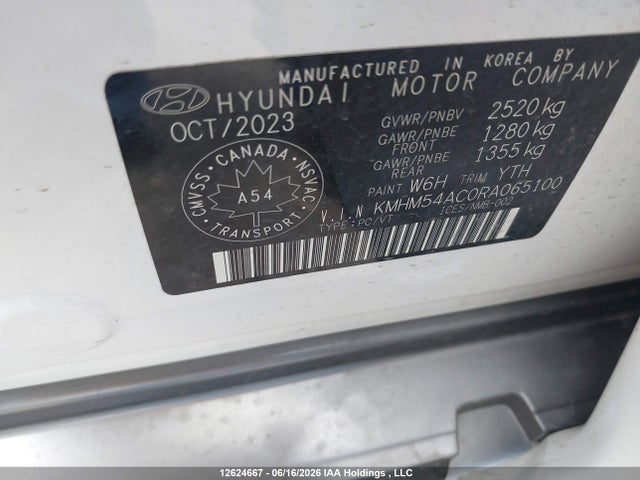 Aukcja sprzedaży 2024 Hyundai Ioniq 6 Limited, vin: KMHM54AC0RA065100, numer aukcji: 12624667