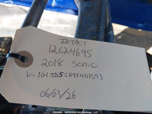 Продаж на аукціоні авто 2018 Chevrolet Sonic Lt Auto, vin: 1G1JD5SH9J4111593, номер лоту: 12624695