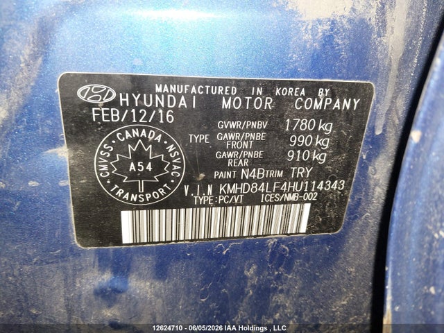 Продаж на аукціоні авто 2017 Hyundai Elantra Gl, vin: KMHD84LF4HU114343, номер лоту: 12624710