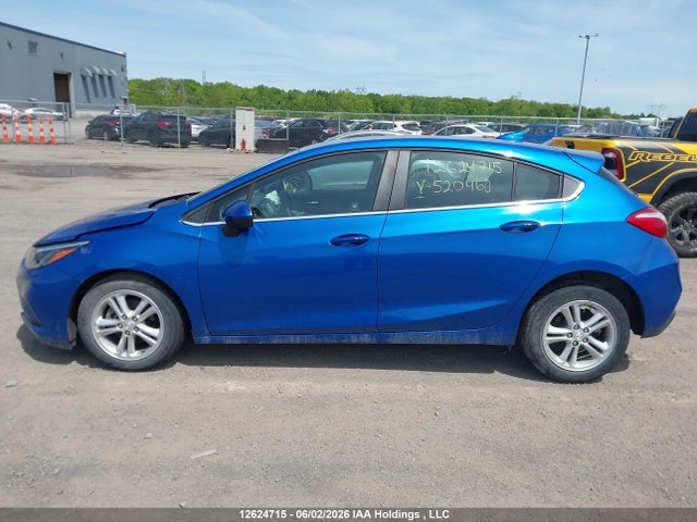 12624715 :رقم المزاد ، 3G1BE6SM2JS520460 vin ، 2018 Chevrolet Cruze Lt Auto مزاد بيع