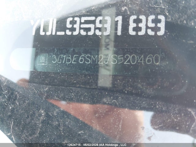 12624715 :رقم المزاد ، 3G1BE6SM2JS520460 vin ، 2018 Chevrolet Cruze Lt Auto مزاد بيع