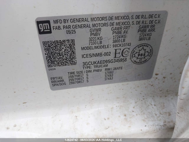Chevrolet Silverado K1500 2025 3GCUKAED9SG345958 Image 19