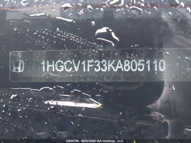 12624756 :رقم المزاد ، 1HGCV1F33KA805110 vin ، 2019 Honda Accord Sport 1.5t مزاد بيع
