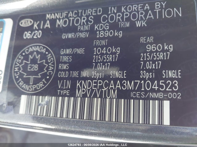 KIA Seltos Lx 2021 KNDEPCAA3M7104523 Image 19