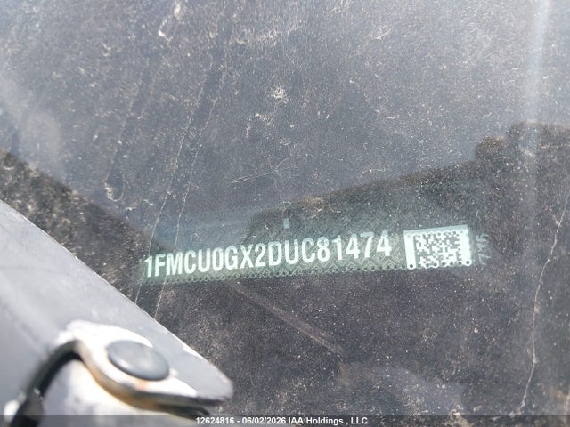 12624816 :رقم المزاد ، 1FMCU0GX2DUC81474 vin ، 2013 Ford Escape مزاد بيع